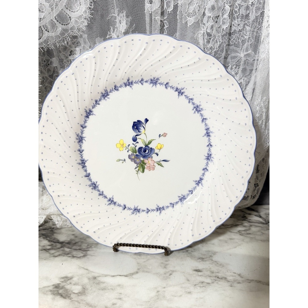 Nikko Blue Peony Dinner Plate Scalloped Edge 10 1/2" (3255)